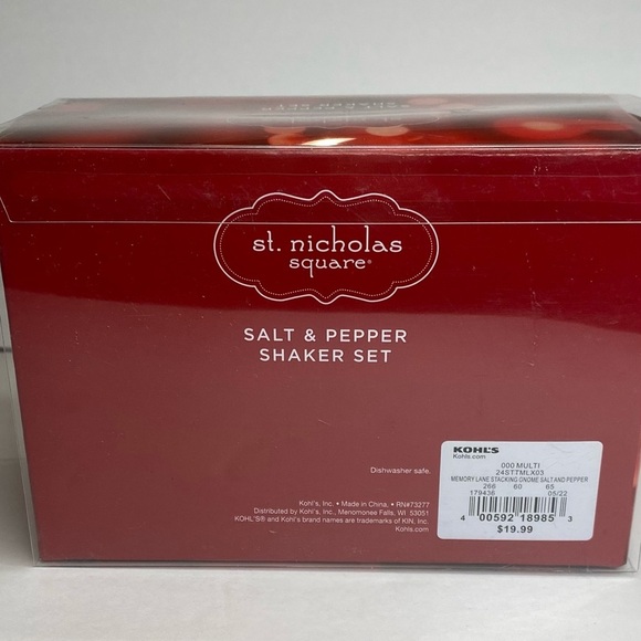 St Nicholas Square Gnome And Mushroom Salt And Pepper Shakers.  Nib - Picture 10 of 10